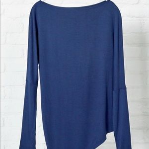 Ren slouchy knit top - navy